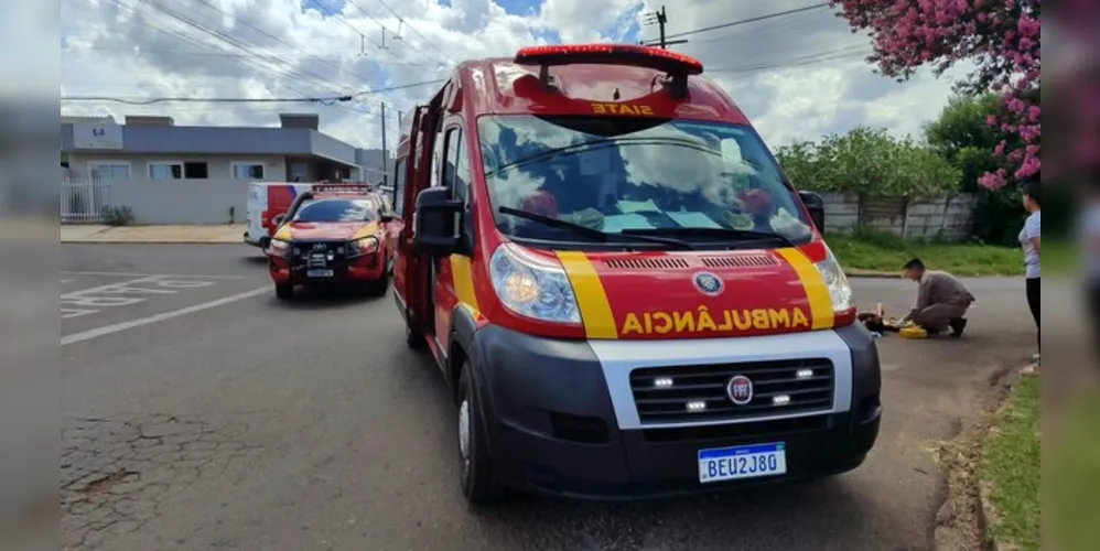 O ônibus seguia pela rua Santa Rita e não avistou a motocicleta que vinha pela rua Santa Rosa.