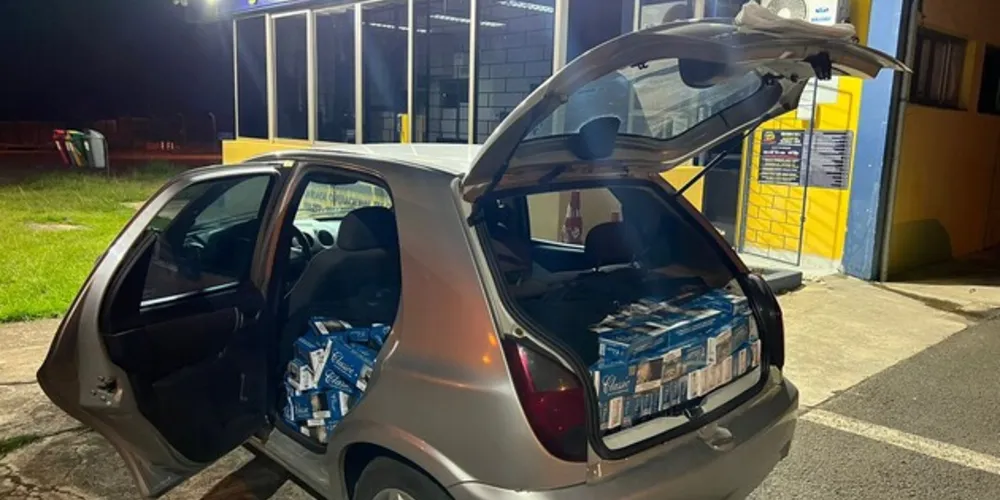 O condutor, de 37 anos, alegou que teria pego o veículo carregado em Foz do Iguaçu para levar até Curitiba