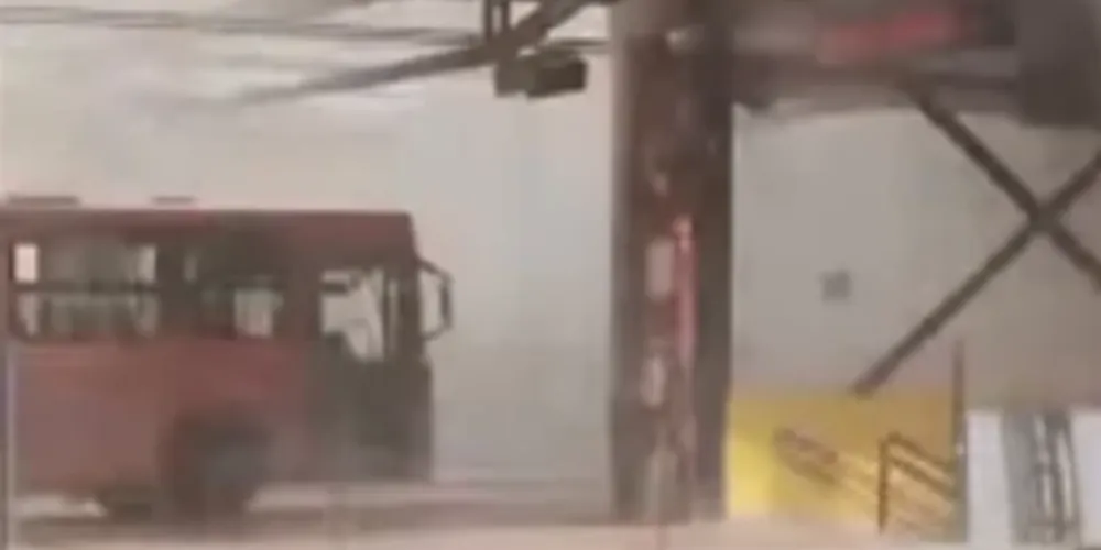 O fogo iniciou por volta da tarde e a densa fumaça gerada pela queima assustou