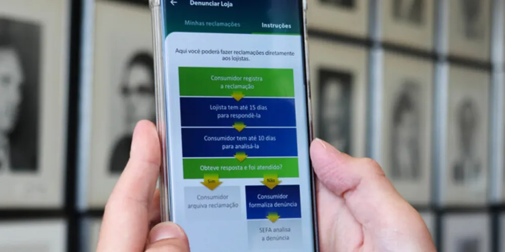 O aplicativo do Nota Paraná oferece a função “Denunciar Loja”