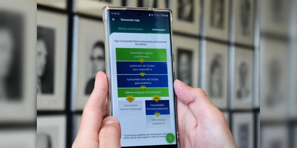 O aplicativo do Nota Paraná oferece a função “Denunciar Loja”