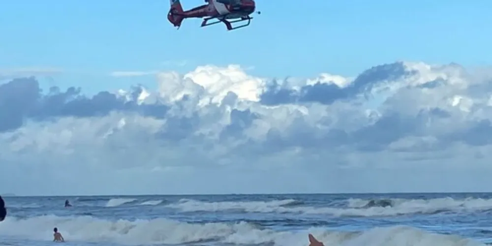 Helicóptero também chegou a ser utilizado nas buscas