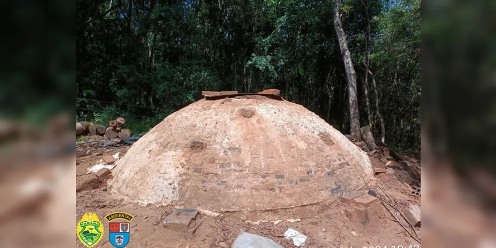 Polícia encontrou forno de carvão irregular em Prudentópolis