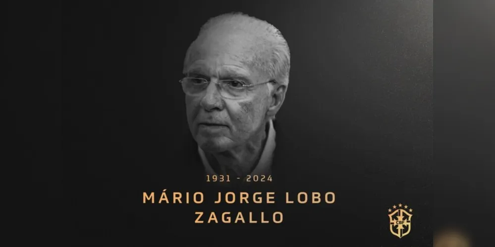 Zagallo morreu neste sábado por falência múltipla de órgãos