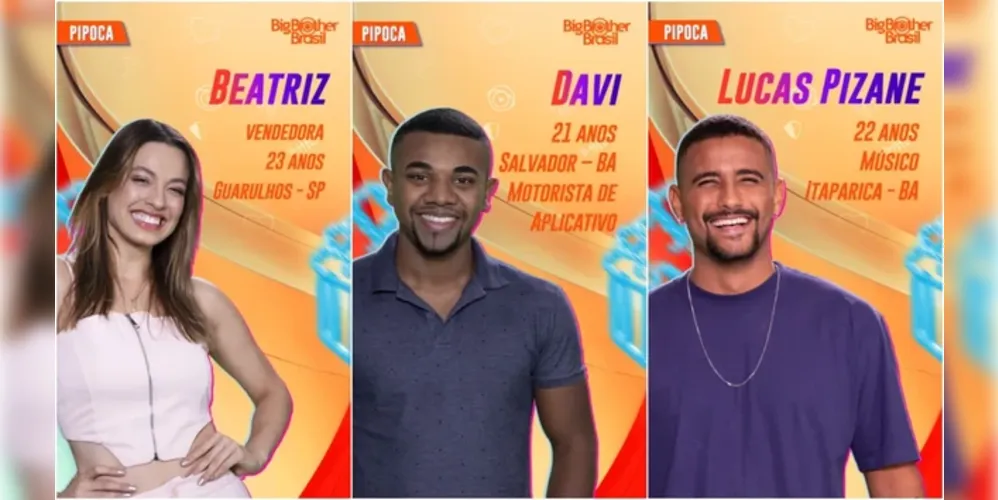 Beatriz, Davi e Pizane formam terceiro Paredão no 'BBB 24'