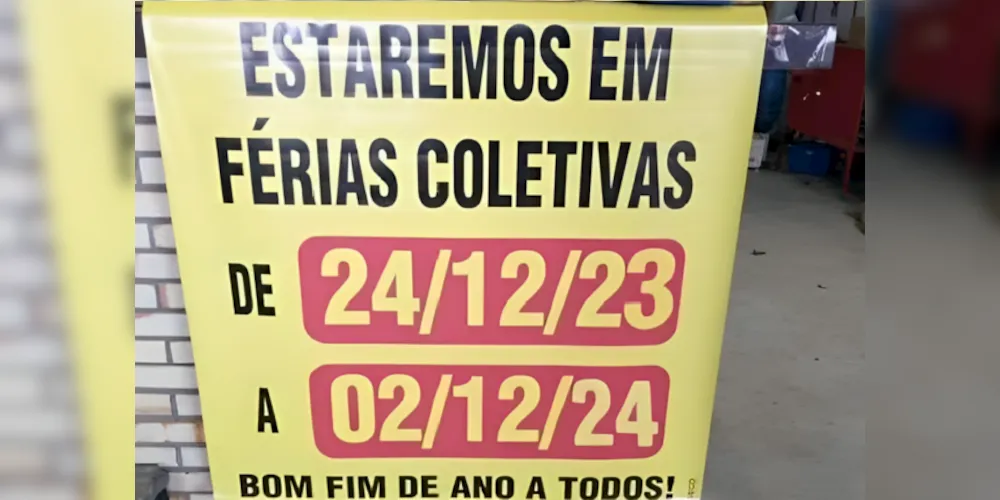 Imagem ilustrativa da imagem Empresa viraliza com placa de férias: “onde manda currículo?”