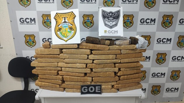 Foram aproximadamente 40 kg de drogas apreendidas pela equipe da Guarda Municipal