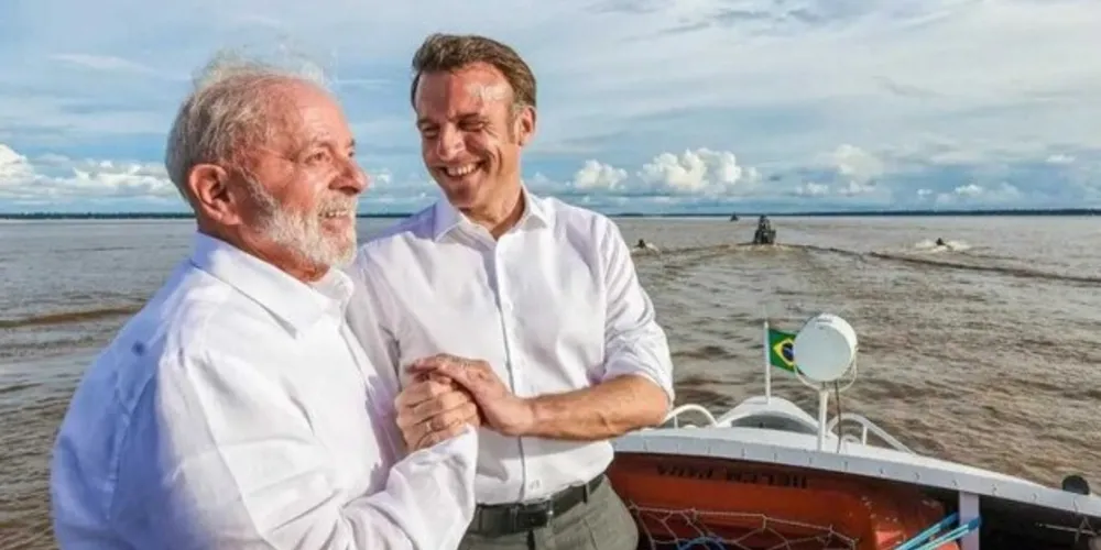 Macron destacou as cidades visitadas em sua agenda, incluindo Belém, Rio de Janeiro e São Paulo