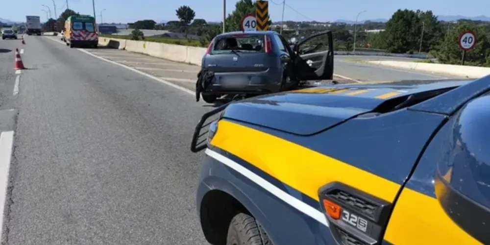 Acidente não provocou bloqueio da rodovia
