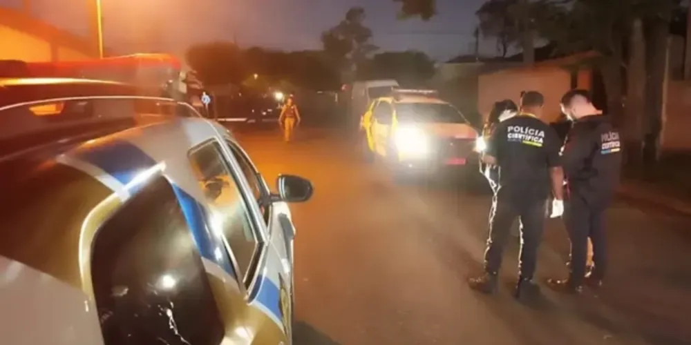 A motocicleta e a vítima foram arrastadas