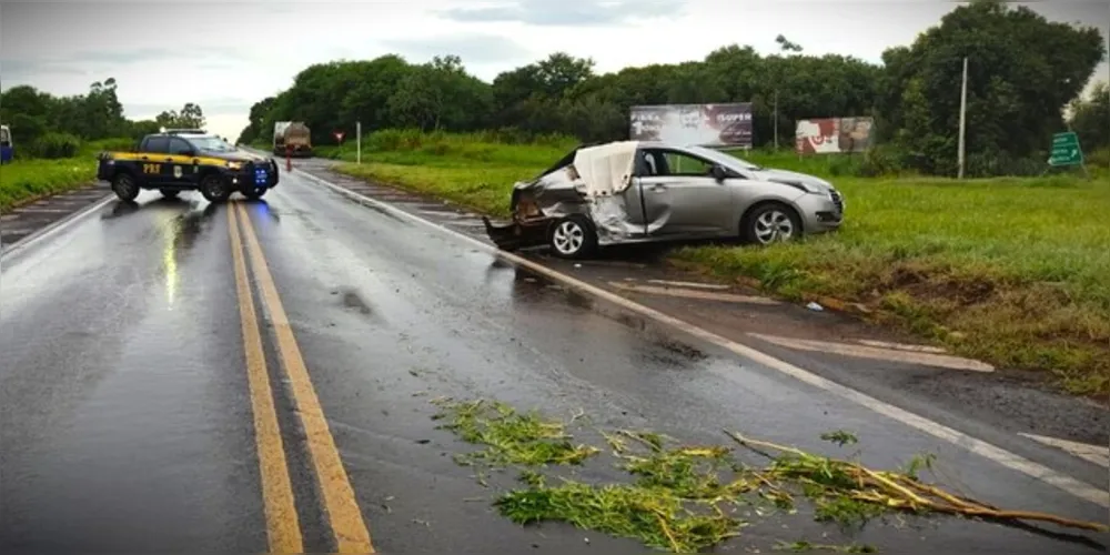 Mulheres estava num veículo Hyundai HB20S