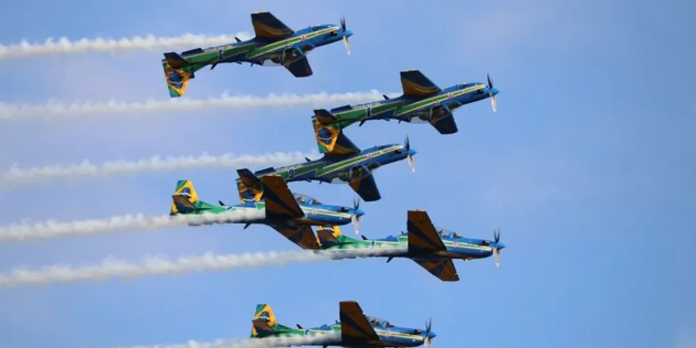Última vez que a Esquadrilha da Fumaça se apresentou em Ponta Grossa foi em maio de 2022