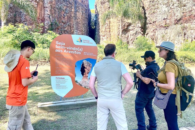 A equipe de uma produtora espanhola terminou nesta semana a captação de imagens turísticas do Paraná.