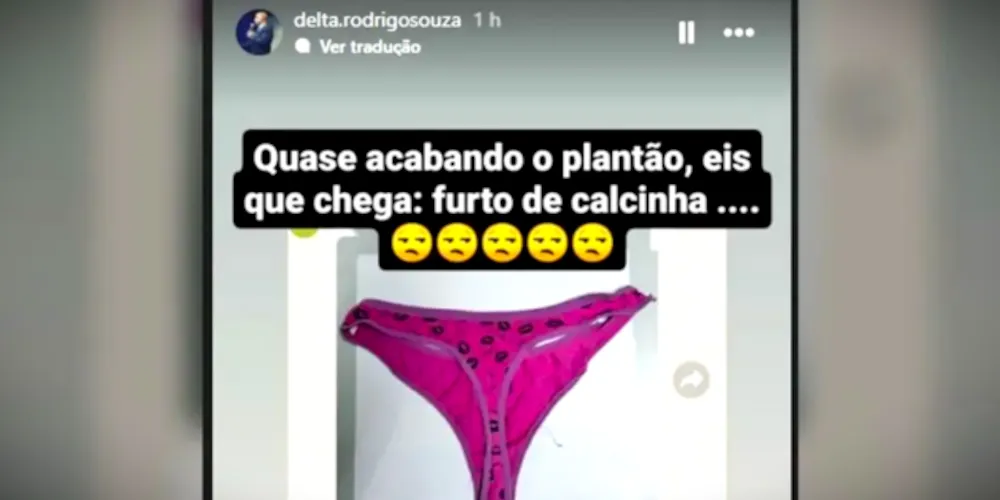 Delegado publicou a situação inusitada nas redes sociais