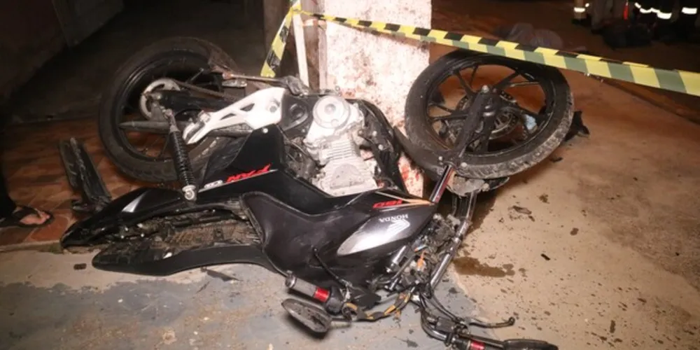 Motocicleta que a vítima utilizava