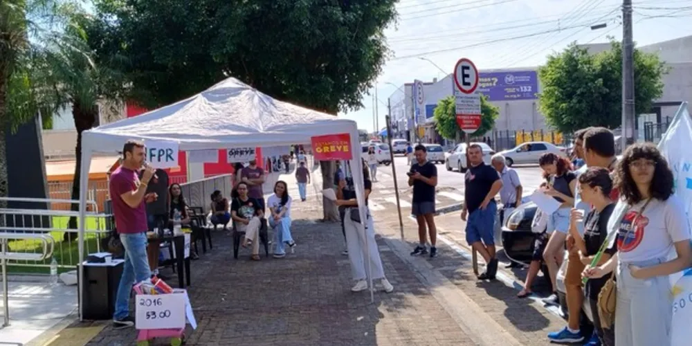 Os servidores do IFPR em Telêmaco Borba estão em greve desde o dia 25 de março