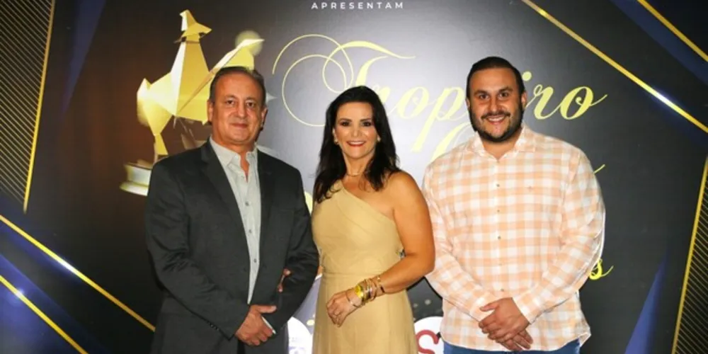 Moacyr Fadel, Michele Fadel e Neto Fadel estiveram no evento