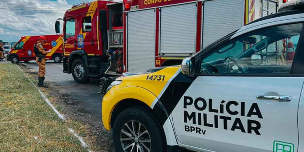 PRE sinaliza o local e deixa trânsito em meia pista no sentido Ponta Grossa