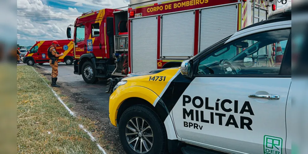 PRE sinaliza o local e deixa trânsito em meia pista no sentido Ponta Grossa