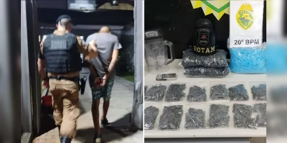 Homem é preso com mais de 2 mil pinos de cocaína em Curitiba