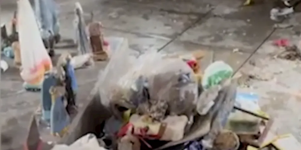 Imagens da Gruta do Jordão foram vandalizadas