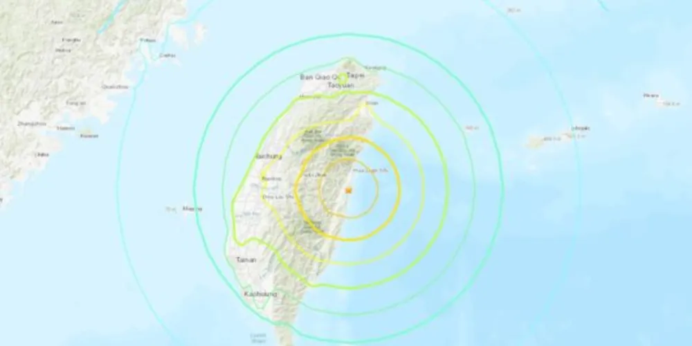 Autoridades estimam que o epicentro do terremoto ocorreu a cerca de 18 quilômetros ao sul da cidade de Hualien