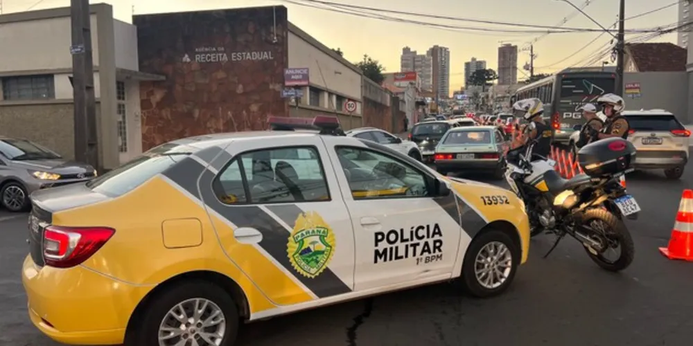 Equipes da Polícia Militar estão fazendo a segurança do jogo