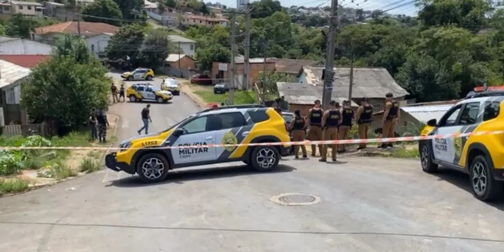 A área onde ocorreu a situação, na rua Horácio Dropa, está isolada