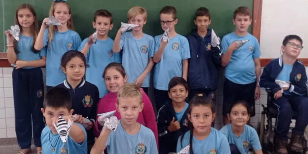 As dobraduras de mosquito foram uma das inúmeras atividades realizadas pela turma