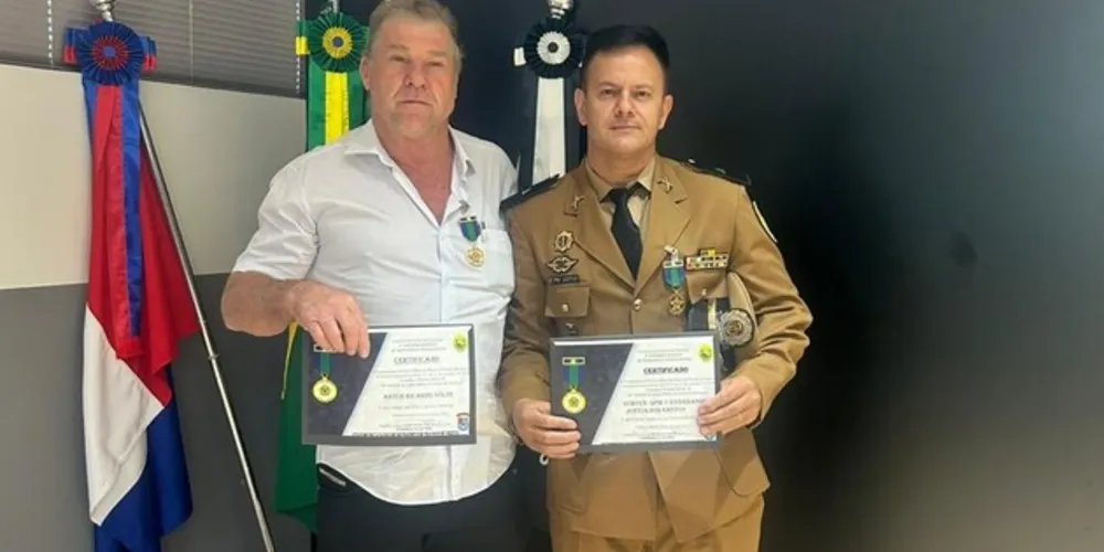 Honraria veio das mãos do Tenente-Coronel Vagner