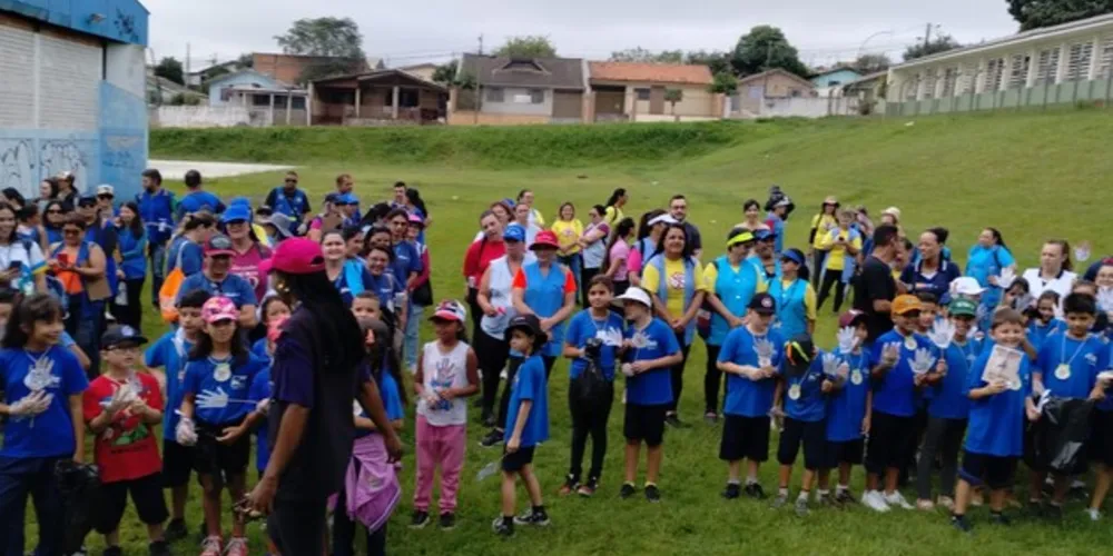 As ações organizadas pela turma mobilizaram toda a comunidade escolar.