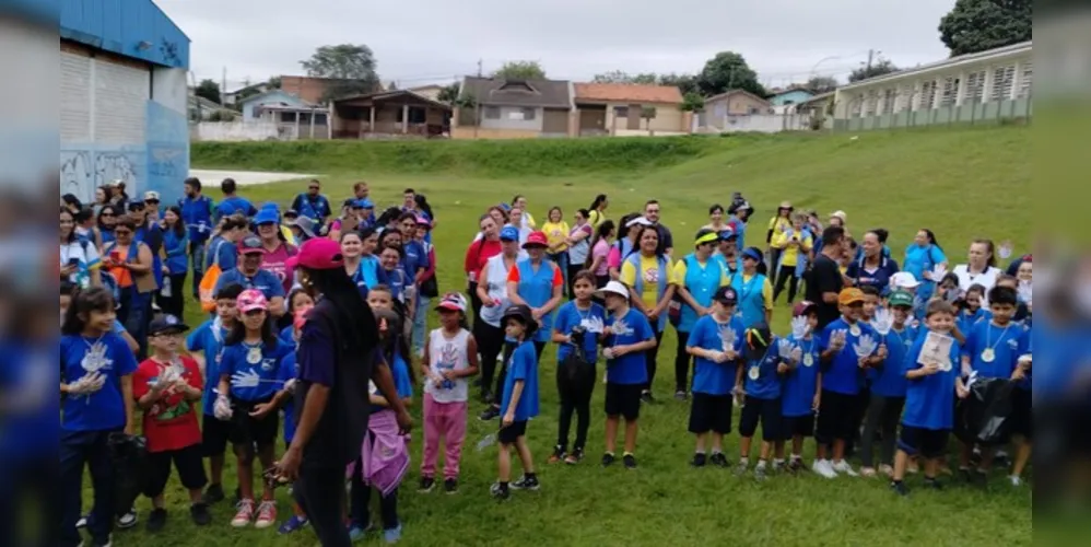 As ações organizadas pela turma mobilizaram toda a comunidade escolar.