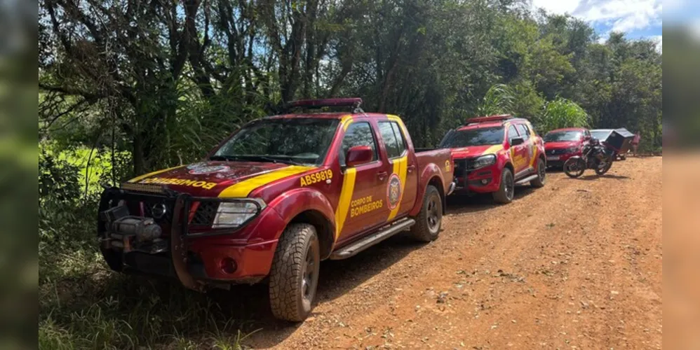 or volta das 11 horas, equipes do Corpo de Bombeiros foram acionadas para o local