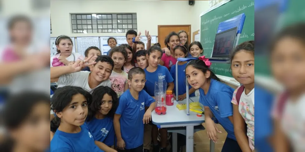 A partir dos estudos realizados em sala, a turma pode registrar o índice de chuvas e analisar os dados posteriormente.