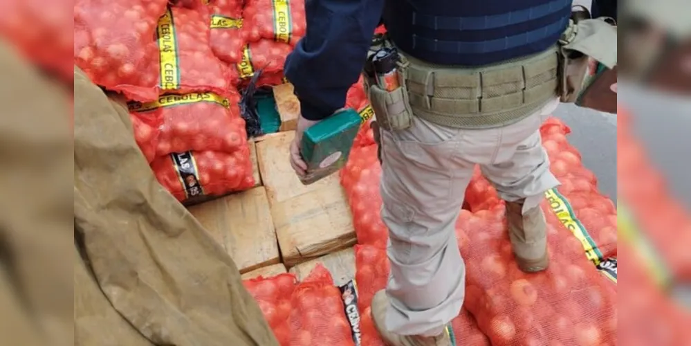 Droga estava sob uma carga de cebolas