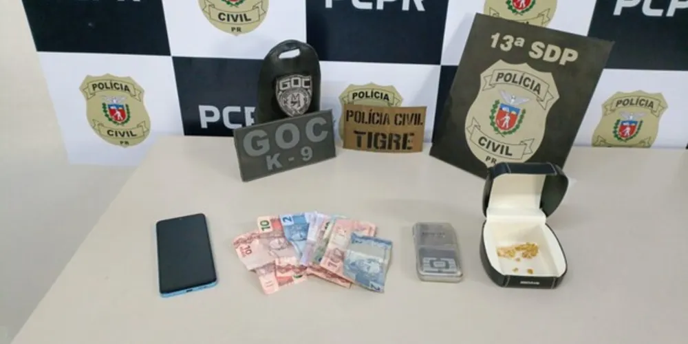 Itens apreendidos durante a operação