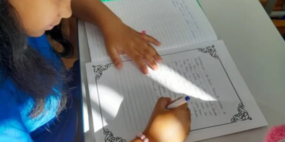 Como parte da proposta, os alunos puderam escrever as suas próprias histórias