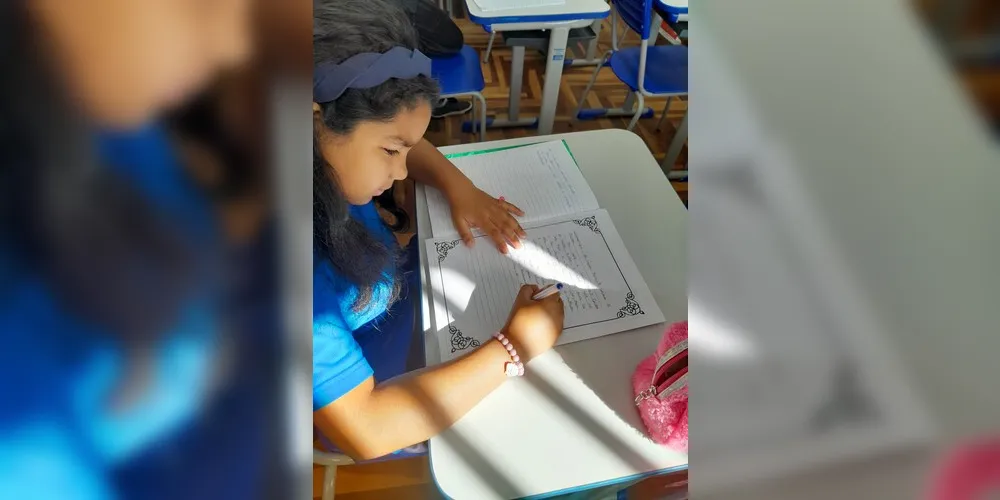 Como parte da proposta, os alunos puderam escrever as suas próprias histórias