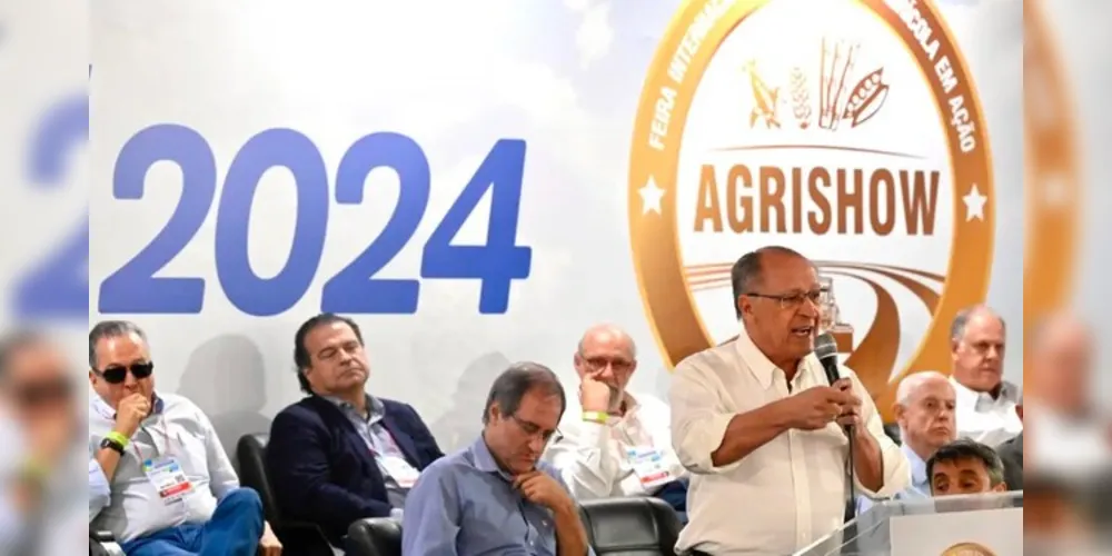 Alckmin participou da abertura da Agrishow, uma das maiores feiras do agronegócio do país, em Ribeirão Preto (SP)