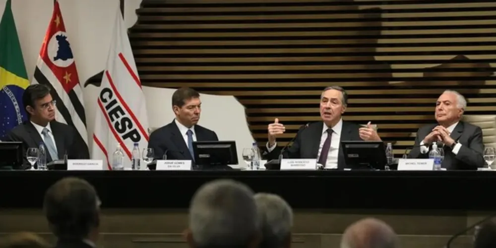 O presidente do Supremo Tribunal Federal (STF), Luís Roberto Barroso, esteve em palestra na Federação das Indústrias do Estado de São Paulo (Fiesp)