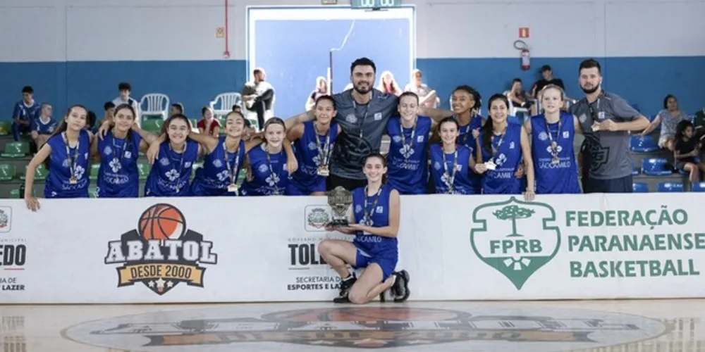Nesse domingo de Páscoa (31), o time sub-14 do Ponta Grossa Basquete/LDPG conquistou o título invicto da Taça Paraná Feminina em Toledo