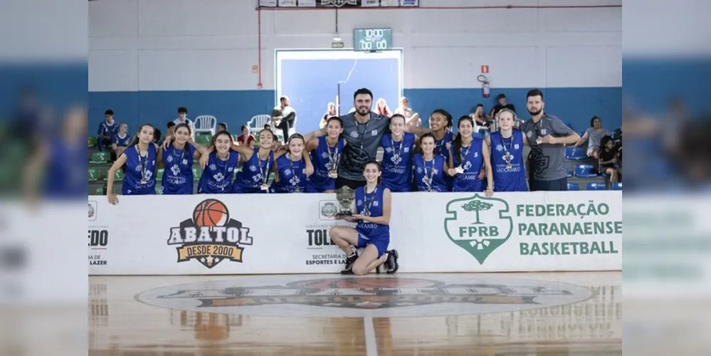 Nesse domingo de Páscoa (31), o time sub-14 do Ponta Grossa Basquete/LDPG conquistou o título invicto da Taça Paraná Feminina em Toledo