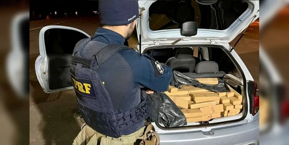 Droga estava em um automóvel Chevrolet Celta