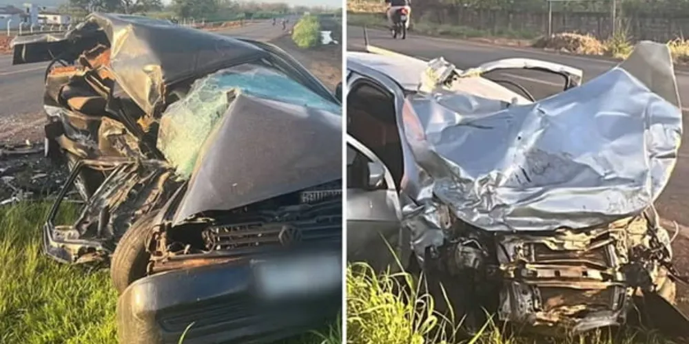 Os destroços dos veículos, objetos pessoais e até mesmo óleo diesel ficaram espalhados pela rodovia