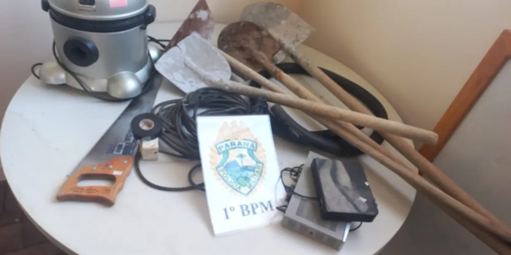 Polícia Militar localizou os objetos furtados no endereço do suspeito