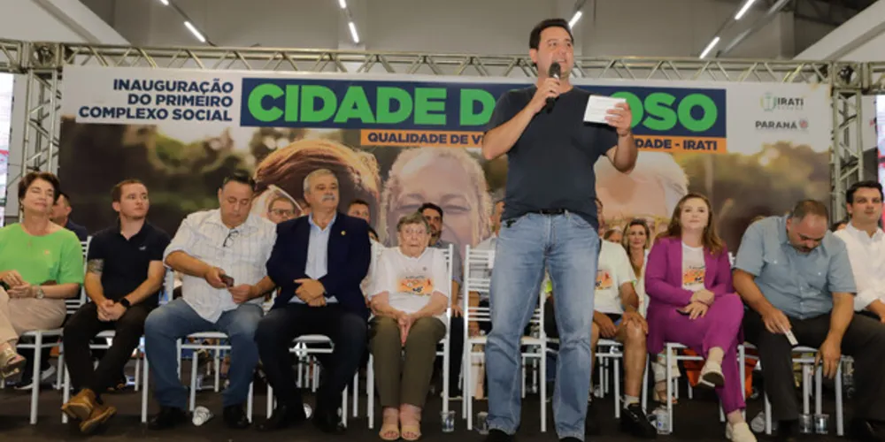Ratinho Junior ressaltou que espaços como a Cidade do Idoso e iniciativas como o Condomínio do Idoso