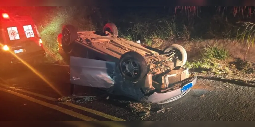 Acidente aconteceu na noite dessa quinta-feira (25)