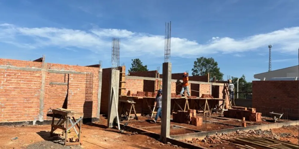 As obras de construção chegaram a 40% da execução