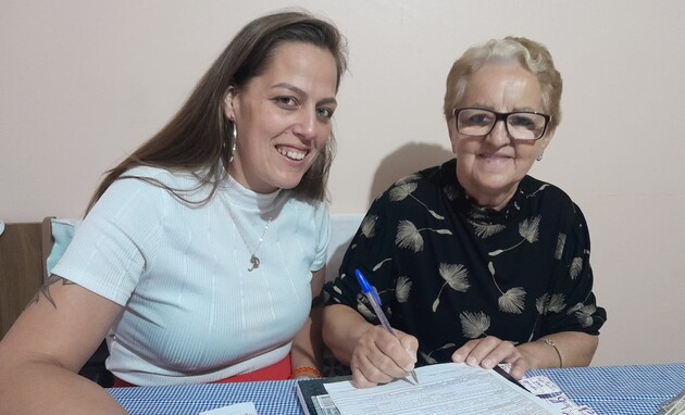 A pré-candidata à Prefeitura pelo Psol, Professora Renata (à esquerda) e Claudete Dallabona (à direita) se reuniram na última terça-feira