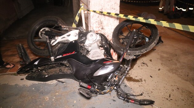 Motocicleta que a vítima utilizava